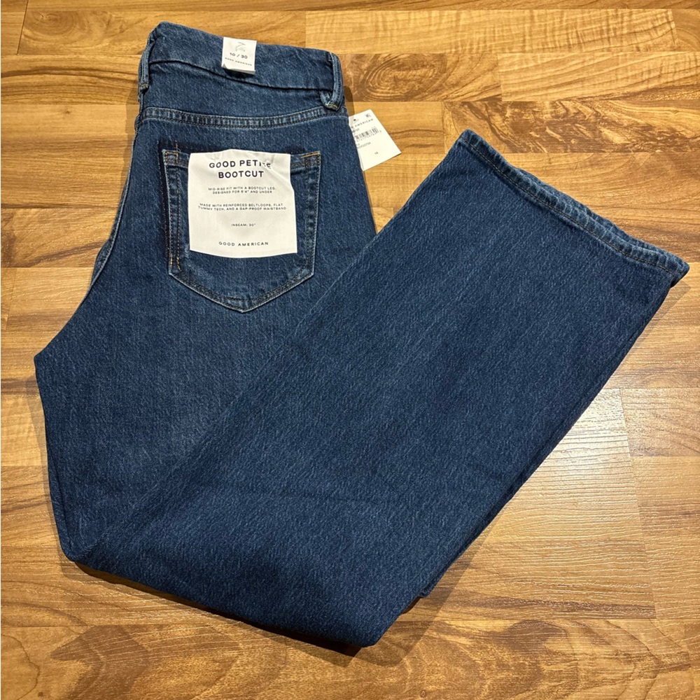 Good American Women's Bootcut Jeans - Dark Indigo Blue